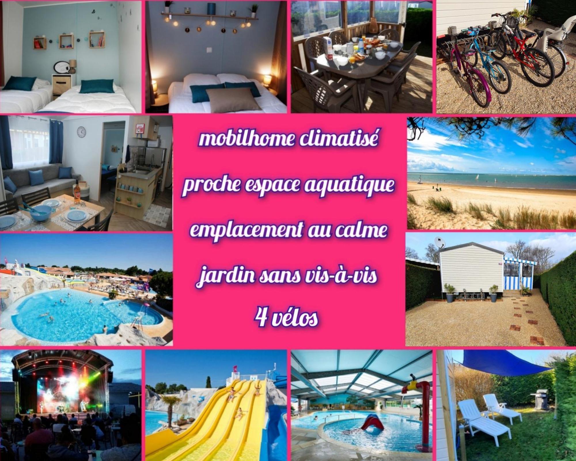 Mobilhome 2Ch Climatise-Terrasse Fermee-4 Velos-Camping 4 Etoiles Les Charmettes Les Mathes Exterior photo